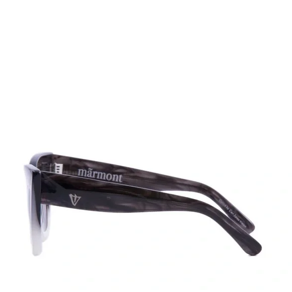 Valley Eyewear Marmont Black and White Cat-Eye Sunglasses - Picture 3 of 4
